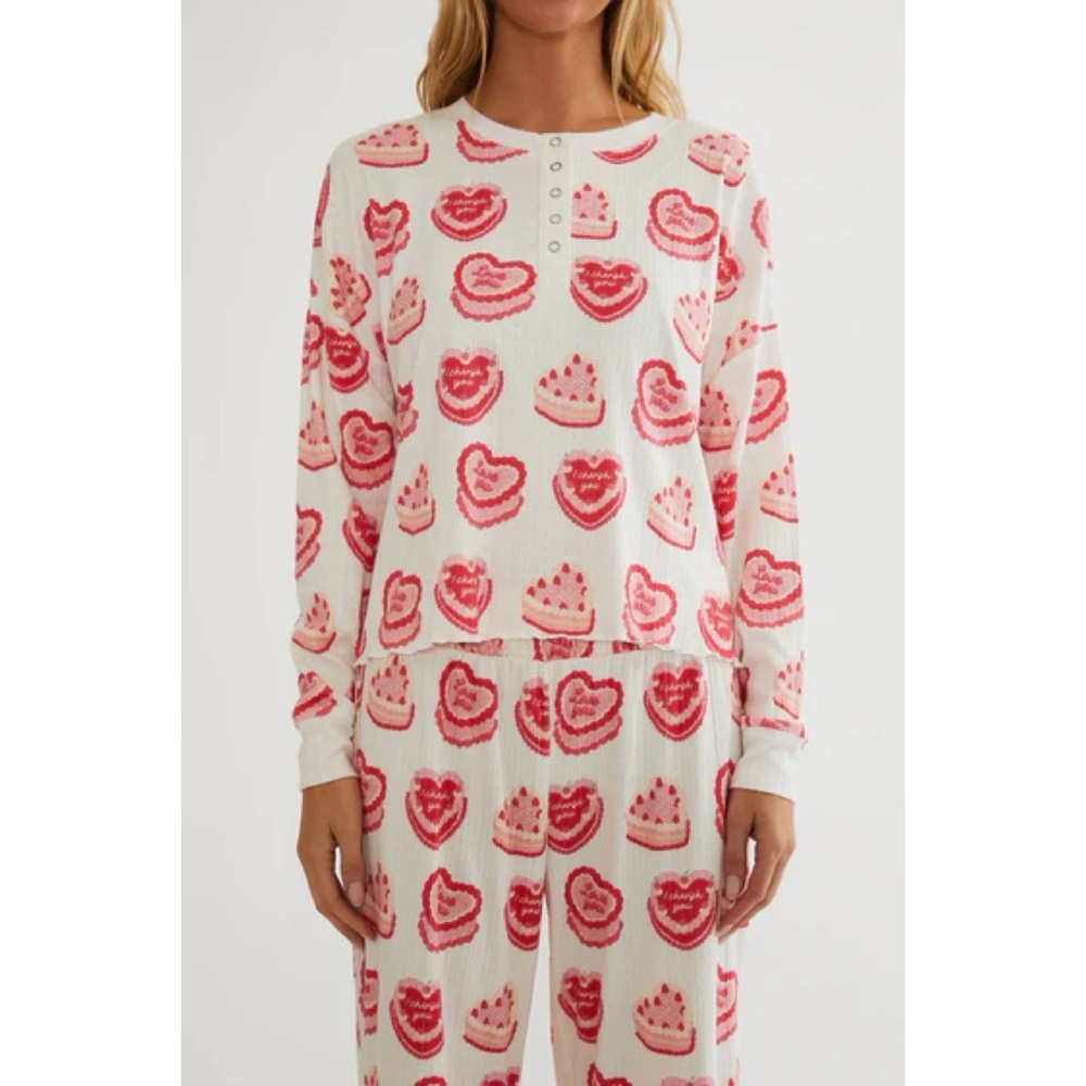 Beach Riot Pacific Long Sleeve Sleep Set Sweet Treat - Picture 3 of 4